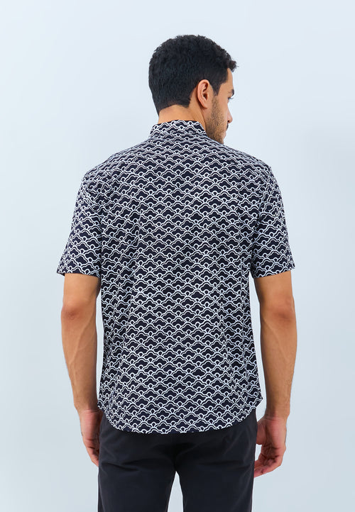 CLOUD Black Man Batik Shirt