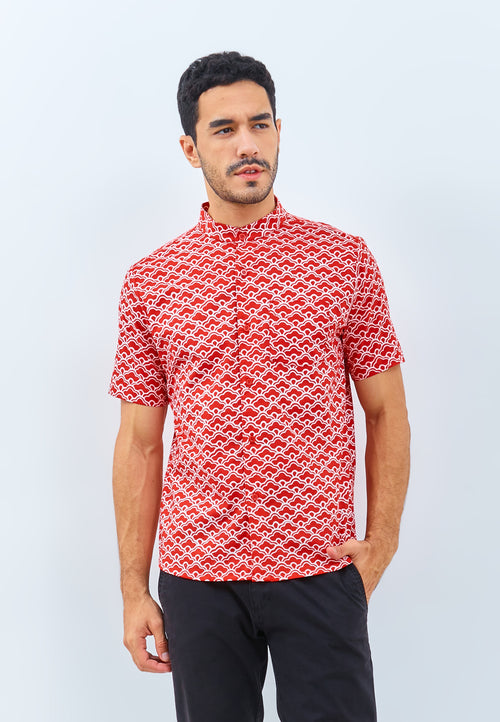 CLOUD Red Man Batik Shirt