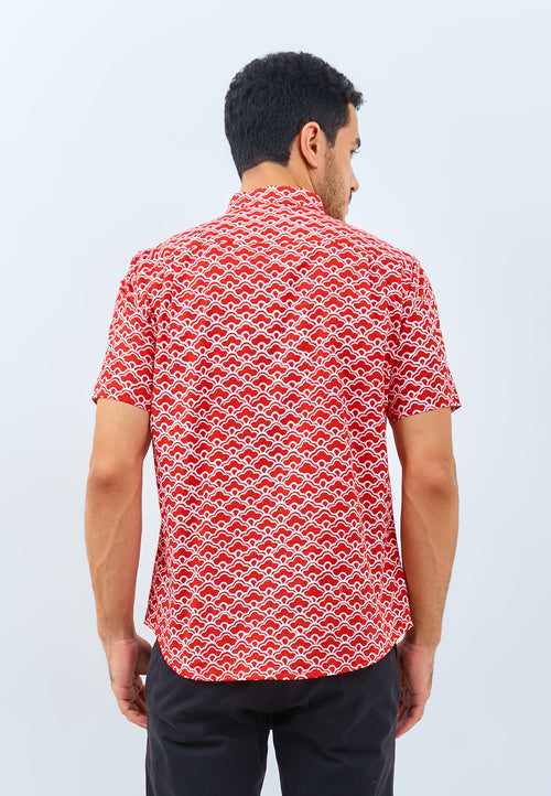 CLOUD Red Man Batik Shirt