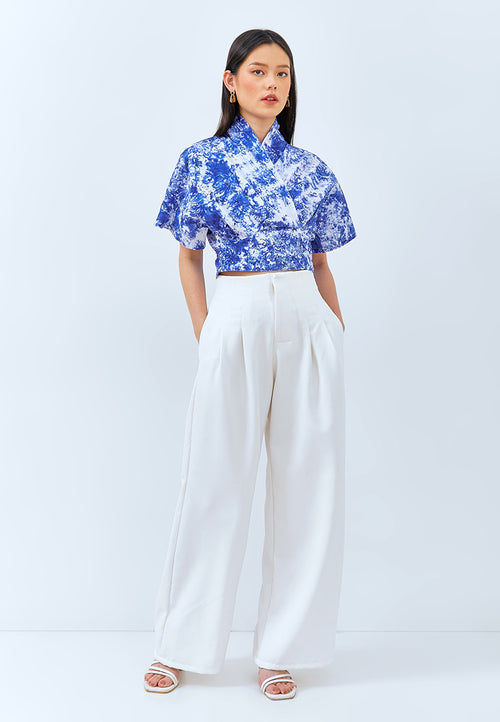 BLUE GALAXY Wrap Top