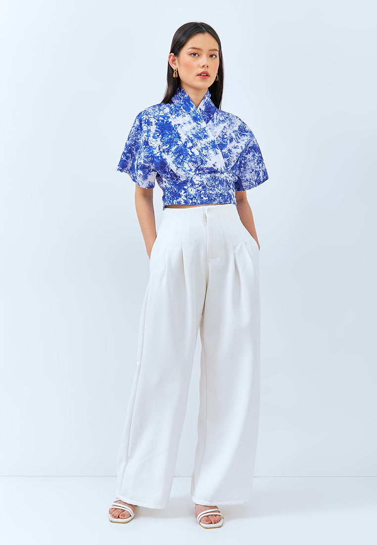 BLUE GALAXY Wrap Top