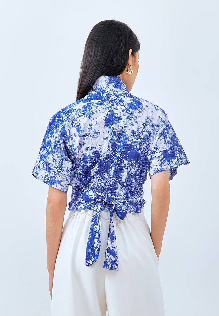 BLUE GALAXY Wrap Top