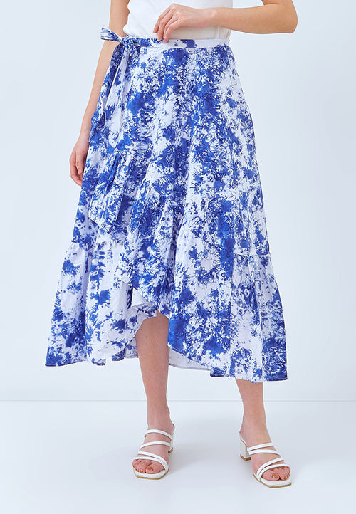BLUE GALAXY Wrap Skirt