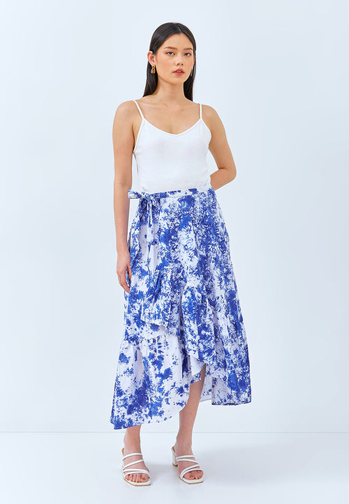 BLUE GALAXY Wrap Skirt
