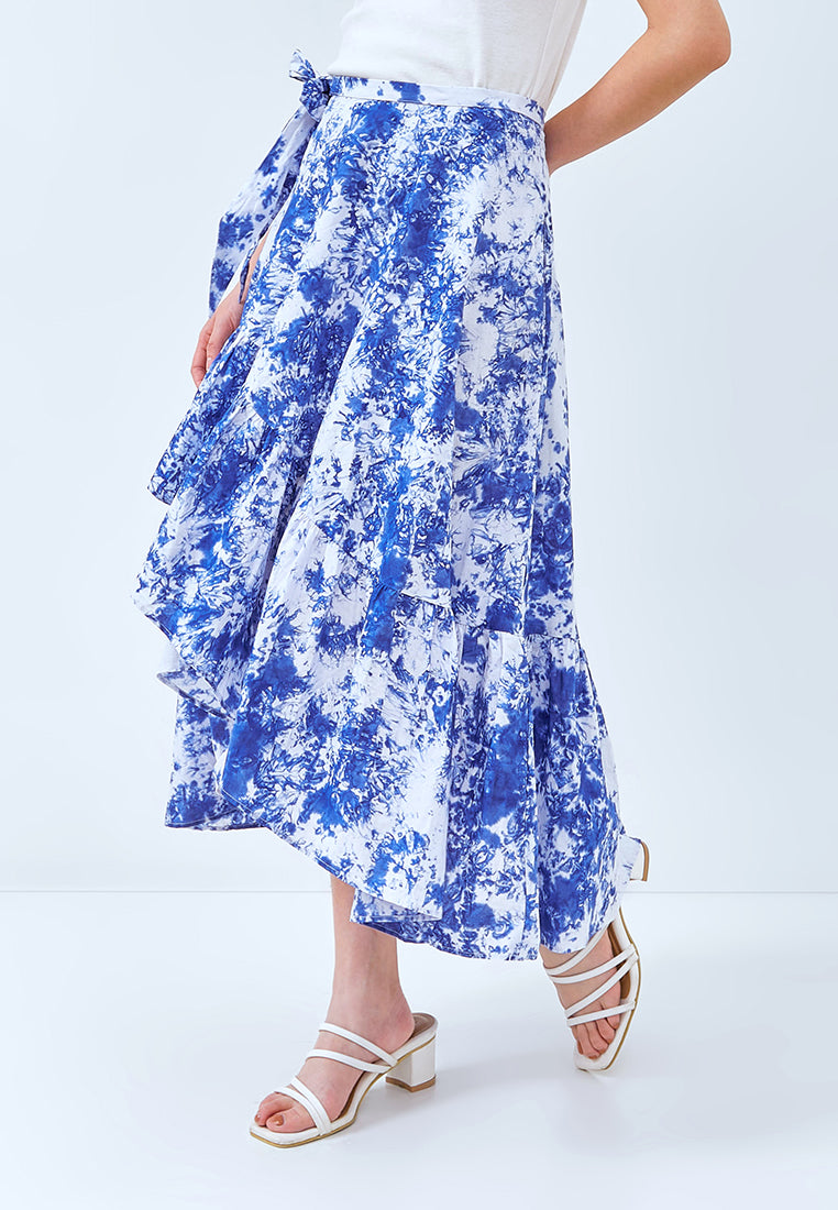 BLUE GALAXY Wrap Skirt