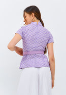 CLOUD Lilac Batik Sleeve Cheongsam Top