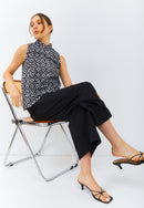 STARS Black Batik Cheongsam Top