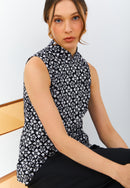 STARS Black Batik Cheongsam Top
