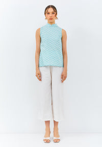CLOUD Mint Batik Cheongsam Top
