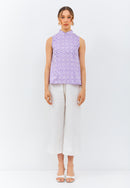 STARS Lilac Batik Cheongsam Top