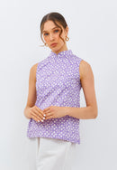 STARS Lilac Batik Cheongsam Top