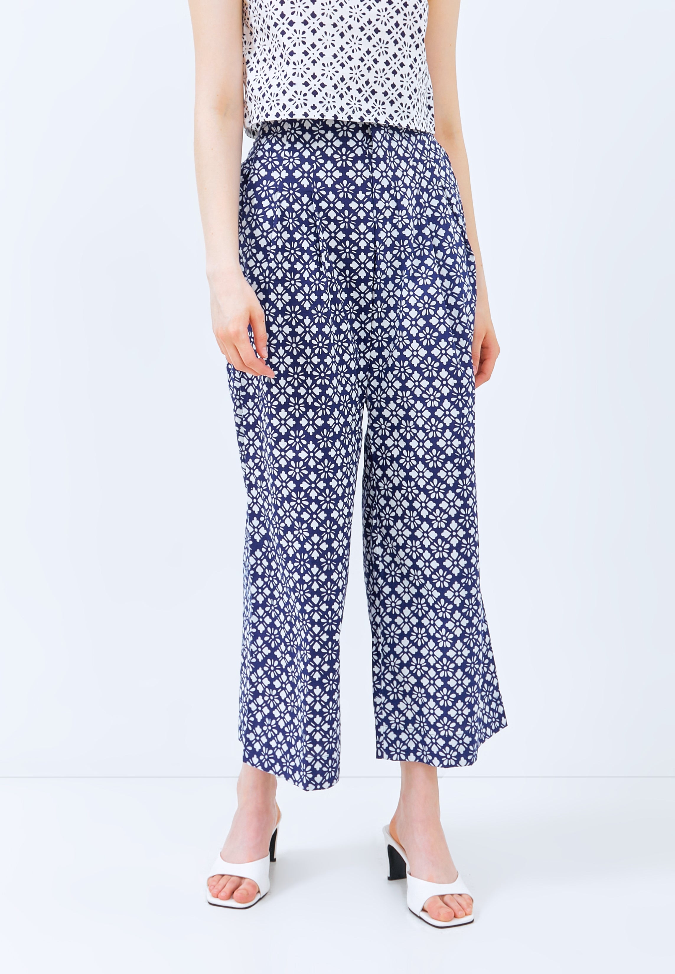 HISHI NAVY High Waist Pants Maxi