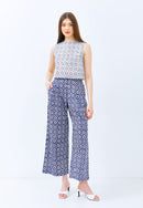 HISHI NAVY High Waist Pants Maxi