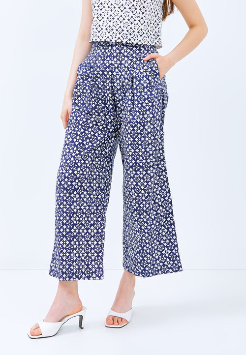 HISHI NAVY High Waist Pants Maxi