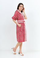 TWINKLING STARS Ruffles Kimono Button Dress