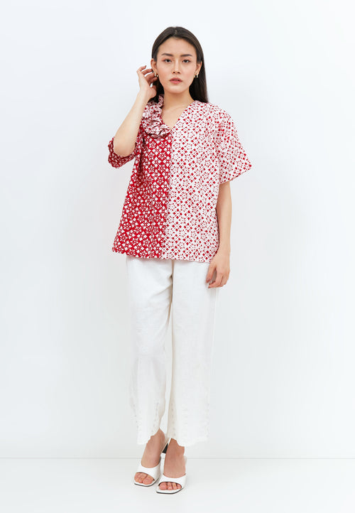 TWINKLING STARS Ruffles Kimono Button Top