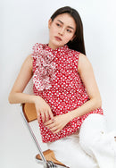 TWINKLING STARS Ruffles Batik Cheongsam Top