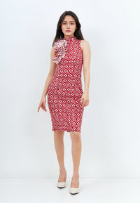 TWINKLING STARS Ruffles Batik Cheongsam Dress
