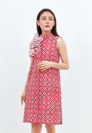 TWINKLING STARS Ruffles Batik A-Line Cheongsam Dress
