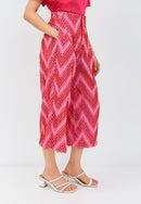 3D Tenun Fuchsia High Waist Pants