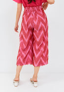 3D Tenun Fuchsia High Waist Pants