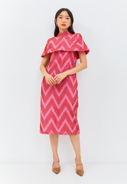 3D Tenun Fuschia Cape (dress not included)