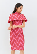 3D Tenun Fuchsia Cheongsam Dress