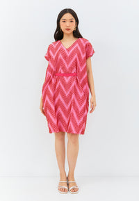 3D Tenun Fuchsia Kimono Dress
