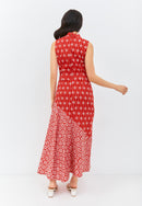 FLOWER Red Batik Mermaid Dress
