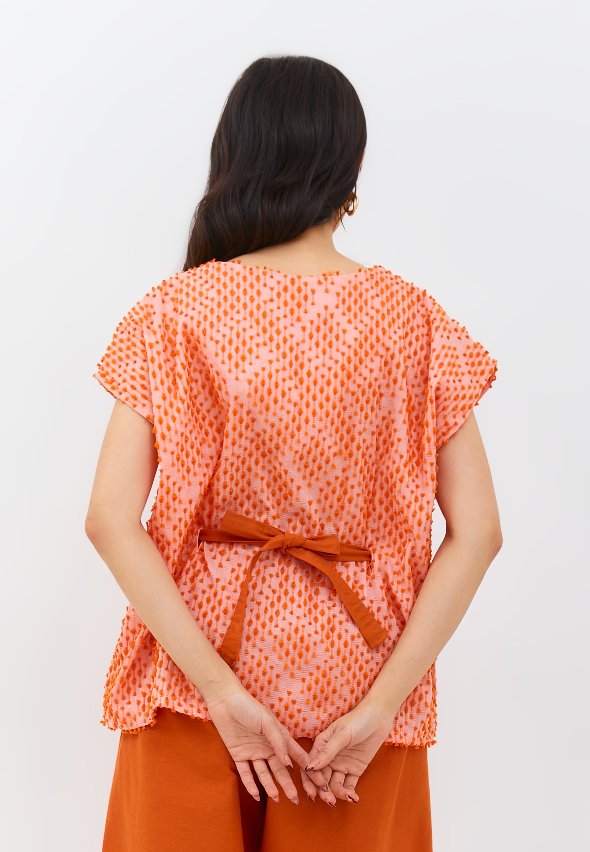 3D Tenun Orange Multiway Top