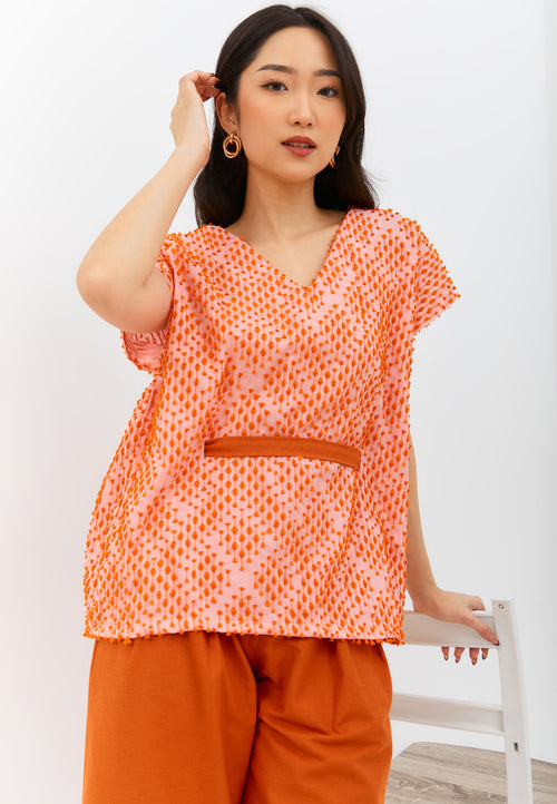 3D Tenun Orange Multiway Top