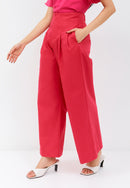 Fuchsia High Waist Pants Maxi