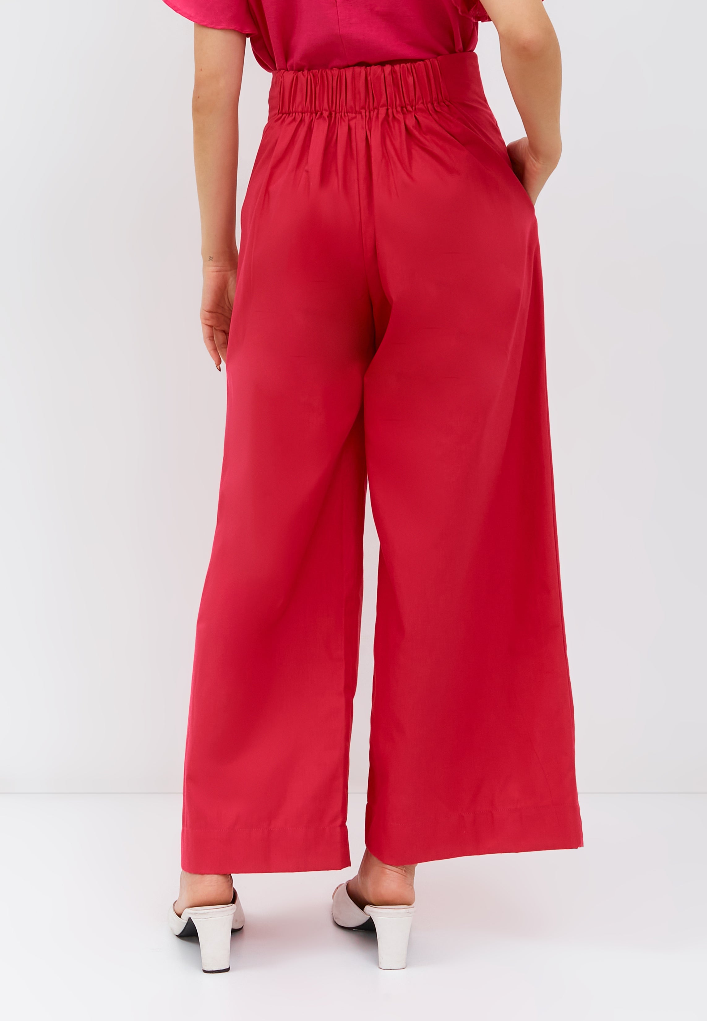 Fuchsia High Waist Pants Maxi