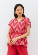 3D Tenun Fuchsia Multiway Top