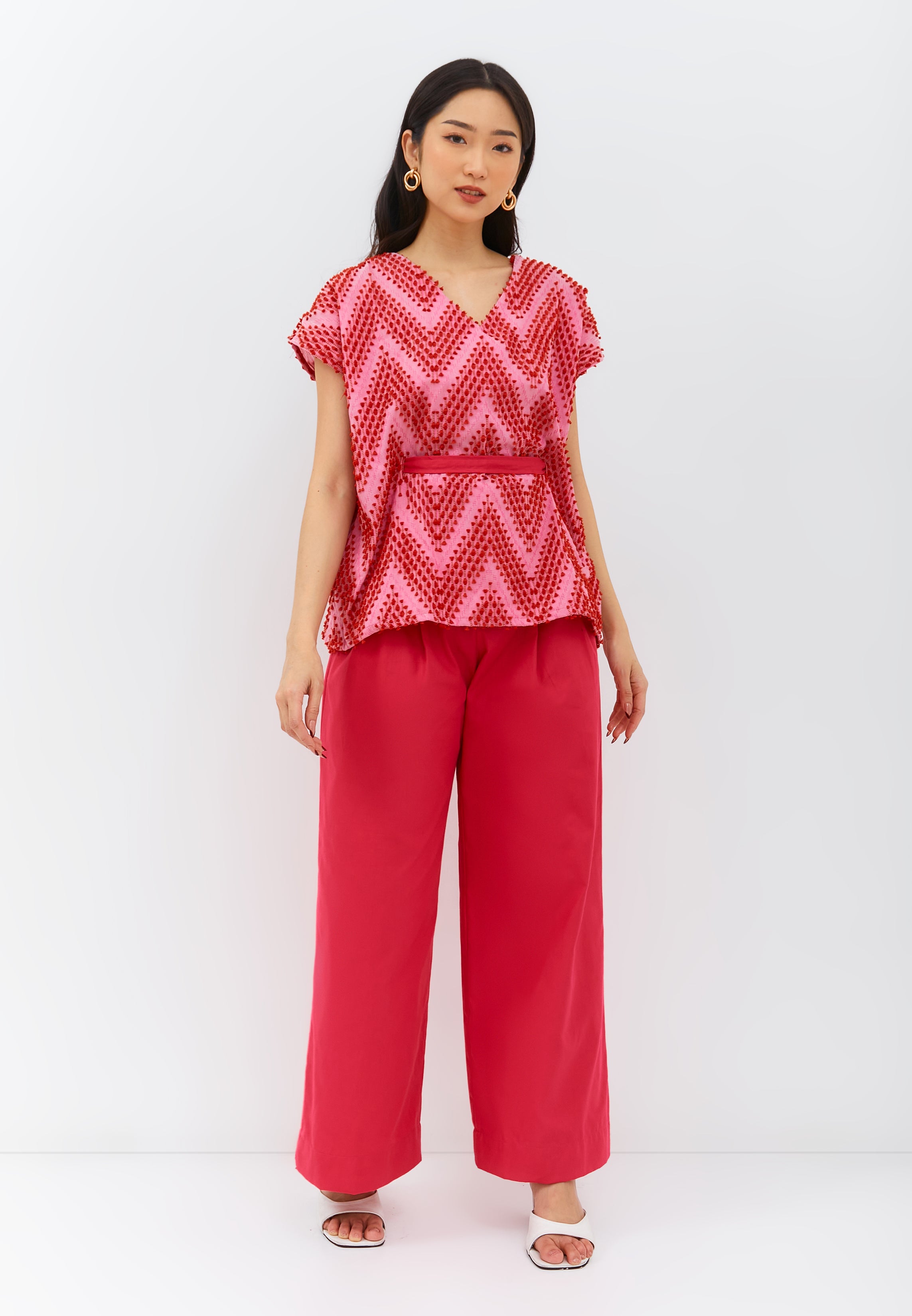 3D Tenun Fuchsia Multiway Top