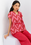 3D Tenun Fuchsia Multiway Top
