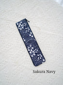 PEACOCK Navy Batik Kebaya Peplum Top