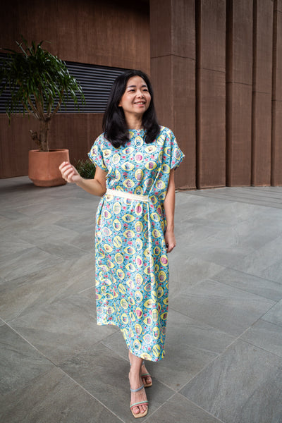 PERANAKAN PORCELAIN Midi Kimono Dress