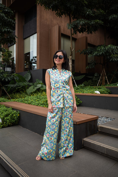 PERANAKAN PORCELAIN Straight Pants