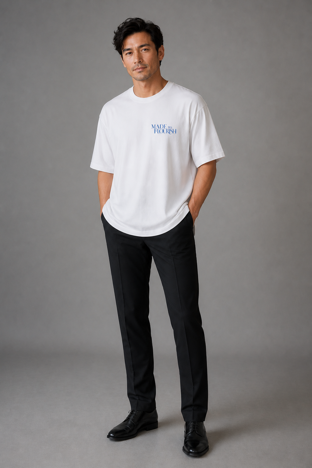 FLOURISH White Oversized Tee-Shirt
