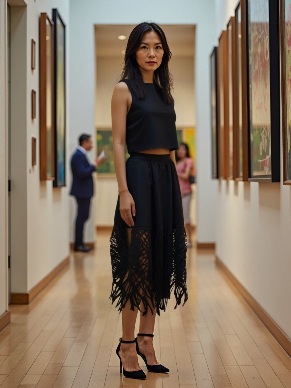 LUMINOUS Black Balloon Skirt