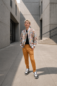SHIOK! Abstract Bomber Jacket