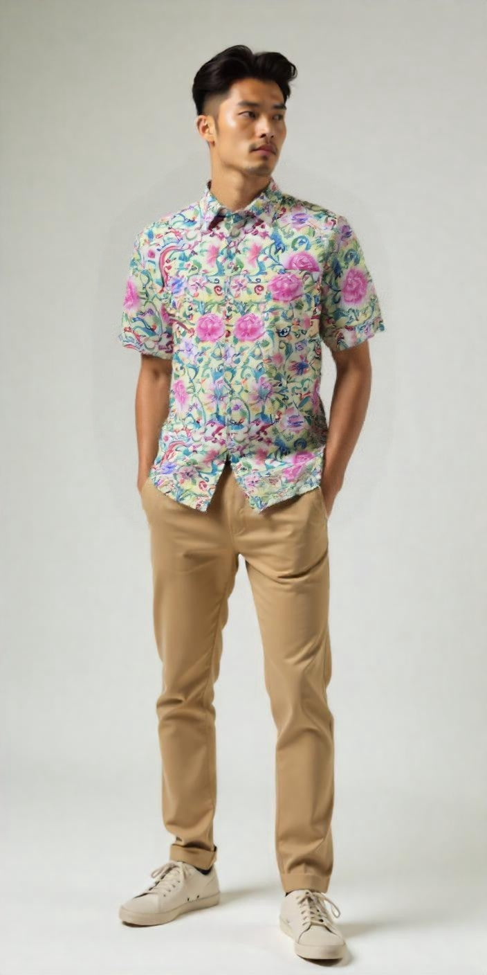 PHOENIX Man Shirt with Point Collar