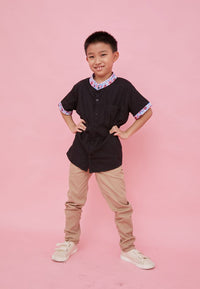 CHERRY BLOSSOM Black Boy Shirt