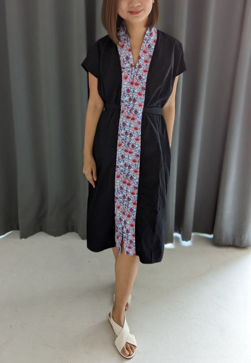CHERRY BLOSSOM Kebaya Dress Black