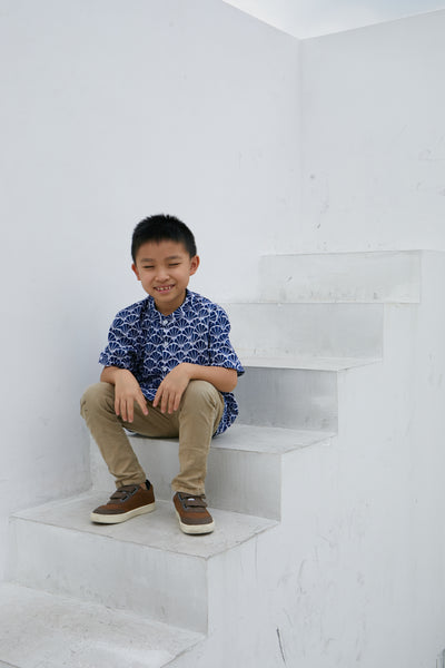 FANS NAVY Boy Shirt BATIK