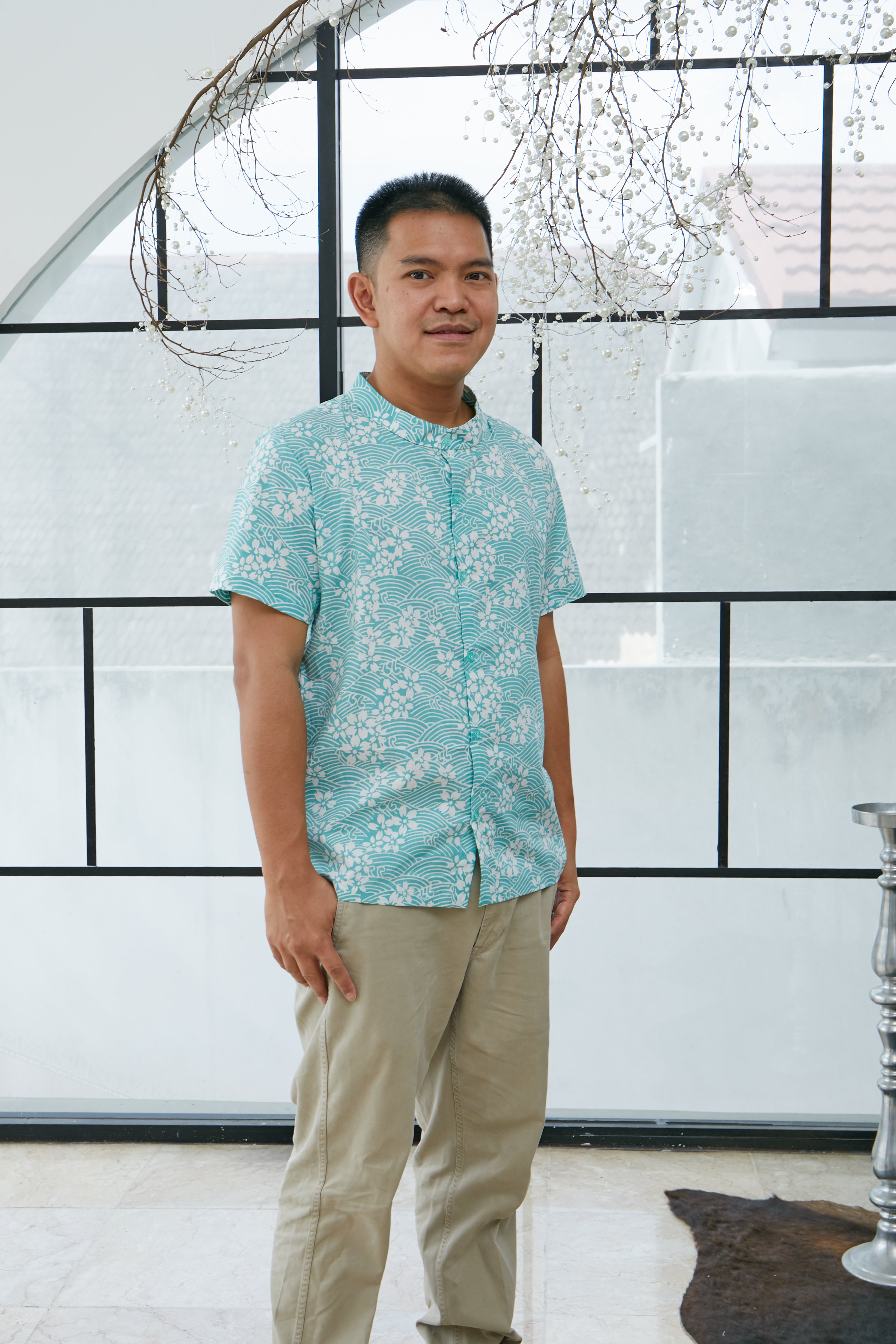 SAKURA さくら MINT Man Batik Shirt