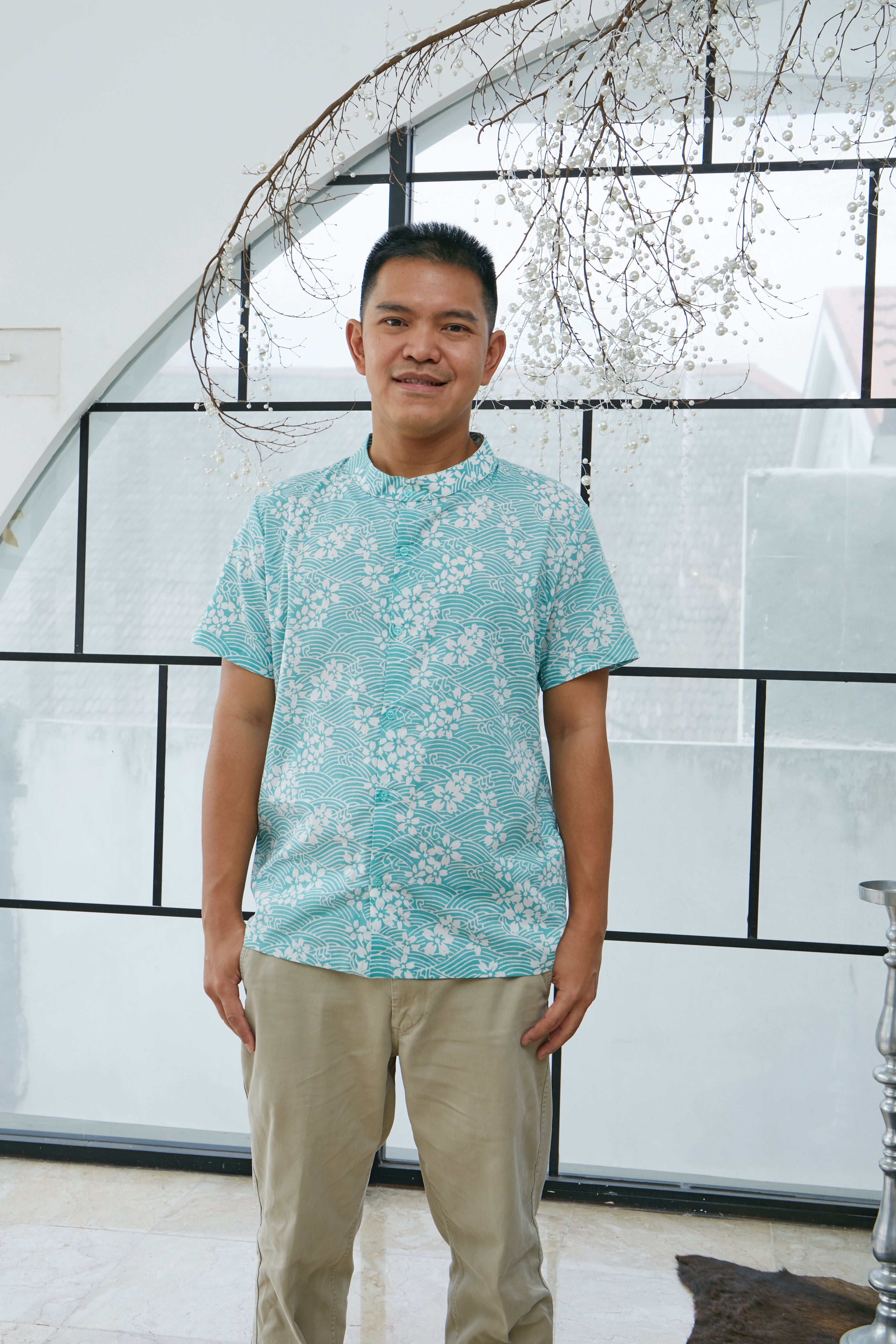 SAKURA さくら MINT Man Batik Shirt