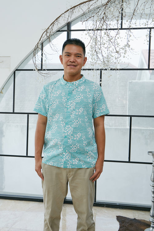 SAKURA さくら MINT Man Batik Shirt