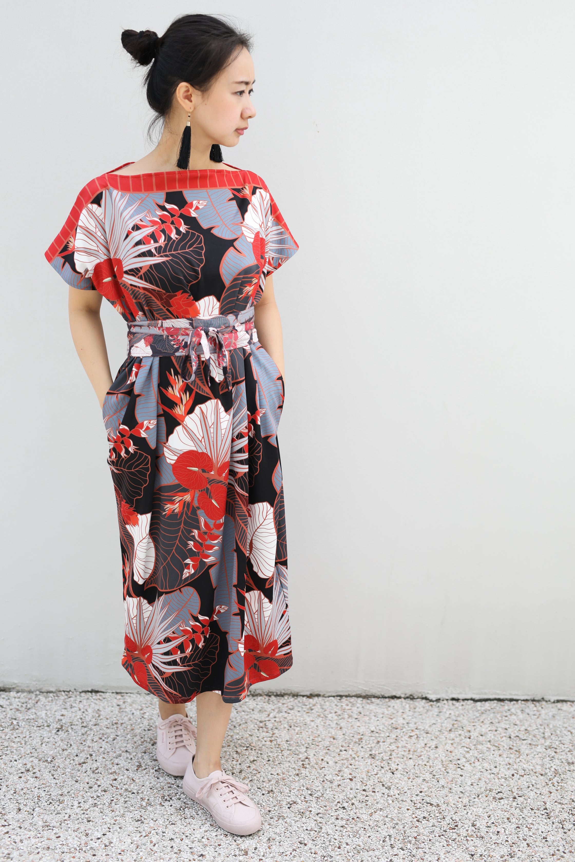 [SINGAPORE STORY] Tropical Garden Kimono Dress